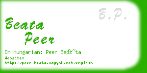 beata peer business card